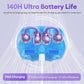 2 in 1 Clip on Open Ear Headphones Wireless Earbuds, 0 Delay Bluetooth 6.0, Ultra-Long 140H Play, Auto L-R Recognition Touch Control, Hybrid Noise Reduction for Work Fitness Daily Use, Ctbuds Purple