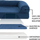 Furhaven Orthopedic Dog Bed for Large Dogs w/ Removable Bolsters & Washable Cover, For Dogs Up to 125 lbs - Quilted Sofa - Navy (Blue), Jumbo Plus/XXL