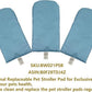ROODO Pet Stroller Inner Pad for Exclusive Use,Original,Replaceable,Easy to Clean,Set of 3 pc(Sky Blue)