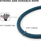 Rope Dog Leash with Two Handles, 6 Foot Heavy Duty Dog Leash with Aviation Aluminum Auto Locking Carabiner, Strong Nylon Pet Lead for Small, Medium, Large Dogs (Navy Blue, 6FT-Two Handle)