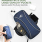 HiRui Arm Bag & Wrist Bag Phone Holder, Sports Running Armband for Gym, Cycling & Workout, Compatible with iPhone 16/15/14 Series, Samsung Galaxy & More, Reflective, Adjustable, Secure Fit (Blue)