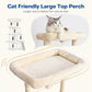 Cat Tree Tower 63in Multi-Level Cat Tower for Indoor Cats with Sisal Scratching Posts, Condo, Hammock, Dangling Ball and Extended Platform for Cats to Play, Beige