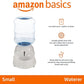Amazon Basics Gravity Pet Water Dispenser for Cat, Dog, 1 gallon Capacity, Small, Gray