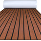 FOCEAN Boat Flooring EVA Foam Boat Decking Faux Teak Marine Flooring Boat Mat Boat Carpet Sheet for Motorboat RV Yacht Kayak Surfboard, 94.5"x 47.2"/35.4"/23.6"/15.7"