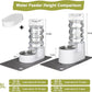 RIZZARI Large Water Dispenser for Dogs: 8L Gravity White Automatic Stainless Steel Waterer - 100% BPA Free - Raised Pet Feeder for Pet Dogs Indoor/Outdoor