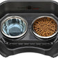 Neater Feeder Deluxe Mess Proof Cat Bowls Elevated for All Breeds – Made in USA – No Spill Raised Bowls for Indoor Cats – Stainless Steel Food and Water Bowl Set, Pet Dish Feeding Station, Black