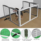 ZJSF Freestanding Dog Fence Indoor, Foldable Dog Gate for Doorways, Stairs or Hallways, Sturdy Wood Extra Wide Pet Gate with Support Feet for The House, Grey, 32 "Height-6 Panels