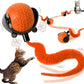 nteractive Cat Ball Toy, Cat Toy Ball with Cord Imitation Mouse, Obstacle Avoidance Smart CatToy Balls, Motion Activated Toys to Keep Them Busy (Orange, 1)