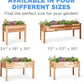 Jumbl Raised Canadian Cedar Garden Bed | Elevated Wood Planter for Growing Fresh Herbs, Vegetables, Flowers, Succulents | 34x18x30”