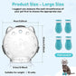 Cat Muzzle, Cat Mouth Cover for Grooming with 4 Silicone Paw Shoes, Cat Anti Bite Helmet, Silicone Claw Covers, Cat Breathable Hood for Cats Bathing Shaving Nail Trimming (Large)