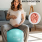 Trideer Pregnancy Birthing Ball - 1.7mm Extra Thick Yoga Ball for Maternity, Labor, Exercise, Physio, Recovery - Guide & Baby Memory Book Included - 440LB Anti-Burst & Non-Slip Stability