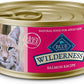 Blue Buffalo Wilderness Natural High-Protein Grain-Free Wet Food for Adult Cats, Salmon Paté, 3-oz. Cans, 24 Count