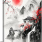 Japanese Wall Art Canvas Asian Nature Wall Decor Prints Framed Painting Mountain Landscape Pictures Gifts Artwork for Bathroom 16"x24"