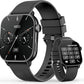 Smart Watches for Men Women, 1.85'' AMOLED HD Fitness Tracker with 100+ Sports Modes, Smartwatches with Bluetooth Call/Heart Rate/Sleep Monitor/Pedometer, IP68 Waterproof Watch for Swimming, Black