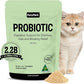 Probiotic for Cats & Kittens - Cat Probiotic Powder for Hairball Prevention, Digestive Support, Immune Health, Prebiotics, and Diarrhea Relief - Suitable for Indoor Cats & Kittens - 60 Scoops