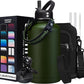 64oz Insulated Water Bottle with Straw & Auto Spout Lid - (Cold 48H & Hot 24H) Half Gallon Stainless Steel Water Jug with Paracord Handle, Metal Tactical Military Water Flask with Carrier Strap Bag