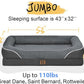 Washable Orthopedic Large Dog Bed - Removable Orthopedic Dog Beds XL with Bolster for Extra Large Dogs with Washable Cover and Non-Slip Bottom