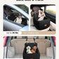 Dog Car Seat for Small & Medium Dogs Under 35lbs, Detachable & Washable Pet Car Seat, Interior Height 6 Inches Pet Travel Bed with Storage Pockets and 2 Dog Safety Belts (Black)