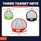 Vitality Sports Golf Chipping Net, 3PCS Pop-Up Golf Practice Net for Backyard, Indoor Outdoor Chipping Game with 3 Targets, 1 Hitting Mat, 20 Balls, Tee Box, Golf Gift for Men
