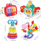 4 in 1 Baby Toy for 6 9 12 18 Month, Learning Toys for Babies 6-12 Months, Baby Busy Cube, Stacking Sorter, Pull String & Piano Xylophone Travel Toy, Birthday Gift for 1 2 Year Old