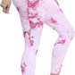 DIBAOLONG Womens High Waist Yoga Pants Cutout Ripped Tummy Control Workout Running Yoga Skinny Leggings