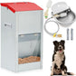 Integrated No Installation Galvanized Automatic Dog Feeder and 304 Stainless Steel Automatic Water Dispenser for Large Dogs 25lbs Outdoor Gravity Feeder Livestock Waterer