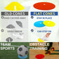 LEZER 6 Inch 8 Inch Flat Cones, Spot Markers, Soccer Cones, Field Court Markers, Sit Spots, Flat Discs, Soccer Training Equipment, Agility Practice, Football, Made in Taiwan