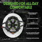 GREEN DEVIL Matrix Full Brim Hard Hat with Headlight Vented Construction Safety Helmet OSHA Approved Cascos De Construccion Work Hardhat for Men&Women