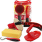 9 Pieces Grooming Kit with Tote Bag - Brush Set, Sweat Scraper, Sponge, Hoof Pick, Curry Comb for Horse Riders and Beginners (Red)