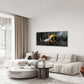 Quorin Abstract Sun Moon Large Wall Art Black and Gold Circle Pictures Sun and Moon Wall Decor Canvas Print Painting Artwork for Bathroom Living Room Bedroom 30"x60"