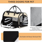 PET MARVEL Cat Carrier Soft Sided Large for Pet Dogs up to 25 Lbs, Airline Approved Mesh Pet Travel Bag, Breathable Bite-Resistant Fabric with Removable Washable Mat