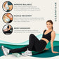Oceanfoam Ripple Travel Foam Roller (11" x 3.35") Firm Mini Foam Roller for Physical Therapy, Deep Tissue Massage, Back Pain - High Density, Ergonomic Wave Textured - Yoga, Pilates, Exercise (Seafoam)