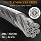 XiaZ Dog Tie Out Cable 50ft, Outdoor Runner Lead Chain Tether for Small Medium Large Dogs, 5mm Diameter Cable,11000 lbs Break Strength, Reflective Silver