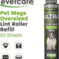 Evercare 10” Mega All-Purpose Pet Hair Lint Roller Refill, 50 Sheets – Sticky Roller for Pet Hair, Cat & Dog Hair Remover, Lint Remover, Pet Hair Remover for Furniture, Clothing & Cars