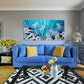 SYGALLERIER Jelly Fish Large Metal Wall Art Hand Grind Aluminum Artwork 3D Undersea World Coastal Pictures Nautical Decor for Living Room Bedroom