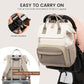 LOVEVOOK Diaper Bag Backpack, Baby Bag with Changing Station, Large Diaper Backpack for Moms Dads, Waterproof Leather Accents Baby Boy and Girl Bag for Travel Baby Essentials