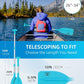 OCEANBROAD Telescoping Emergency Paddle 21''-42''（Assembling Required）/26''-54'' Aluminium Shaft for Kayaking Boating Canoeing River Tubing