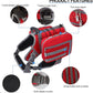 BYGD Dog Hiking Backpack, Dog Backpack for Medium to Large Dogs, with Large Capacity, 2 Spacious Side Bags for Walking, Training, Running, Harnessing Outdoor Hiking (L XL Red).