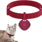Safety Cat Collar Pro and Tag Set - U.S. IDA Gold Award, Elastic Release Cat Collar Charm Tag, Non Breakaway Cat Collar Adjustable with Charm for Kitten Small Large Cats (Burgundy, M)