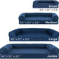 Furhaven Orthopedic Dog Bed for Medium/Small Dogs w/ Removable Bolsters & Washable Cover, For Dogs Up to 35 lbs - Quilted Sofa - Navy (Blue), Medium
