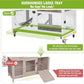 GUTINNEEN Rabbit Hutch Indoor Rabbit Cage with Wheels Outdoor Bunny House 2 Story Guinea Pig Cage with Leakproof Tarp Roof