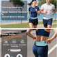 Running Belt for Women and Men, Adjustable Fanny Packs No Bounce Phone Holder for Running with Water Bottle & Headband, Waterproof Reflective Waist Packs for Runner Fits All Phones (L-Blue)