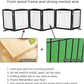ZJSF Freestanding Dog Fence Indoor, Foldable Dog Gate for Doorways, Stairs or Hallways, Sturdy Wood Extra Wide Pet Gate with Support Feet for The House, Black, 32 "Height-6 Panels