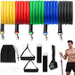 Resistance Bands, Resistance Band Set, Strength Training Fitness Bands, Exercise Bands for Men and Women, Resistance Bands with Handles, Door Anchor, for Shape Body and Home Workouts