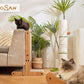 Nekosan T-Shaped Cat Scratcher for Indoor Cats, Double-Sided Furniture Protector, 23.6x16.9x9.6 Inch Large, Cardboard With Ball Toy