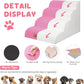 Dog Ramp and Stair for Bed 16" H-20 H,3-Step Cat Stair for Sofa and Chair,4-Step Dog Ramp for High Bed and Window,Durable Nonslip Fabric Cover for Indoor (Pink-20 H, Pet Friendly, 4)