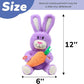 Hopearl Talking Singing Bunny Repeats What You Say Rabbit Musical Shaking Head Electric Interactive Animated Toy Speaking Plush Buddy Gifts for Toddlers, Purple, 15''