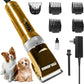 Professional Dog Grooming Clippers for Thick Coat - Dog Hair Trimmer for Grooming- Sheep Shears for Thick Hair – Pet Grooming Clippers for Dogs, Cats, Sheeps, Horse (Gold)