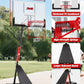 Portable Basketball Hoop Outdoor 5.3-10 FT Height Adjustable, Basketball Goals Systems for All Ages with 45 Inch Shatterproof Backboard in Backyard/Driveway/Indoor