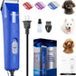 Professional Dog Grooming Electric Corded Clipper Super 2-Speed,Low Noise,Cool & Quiet Running Design for Thick Heavy Coats,Dogs,Cats and Other Animal (Blue)